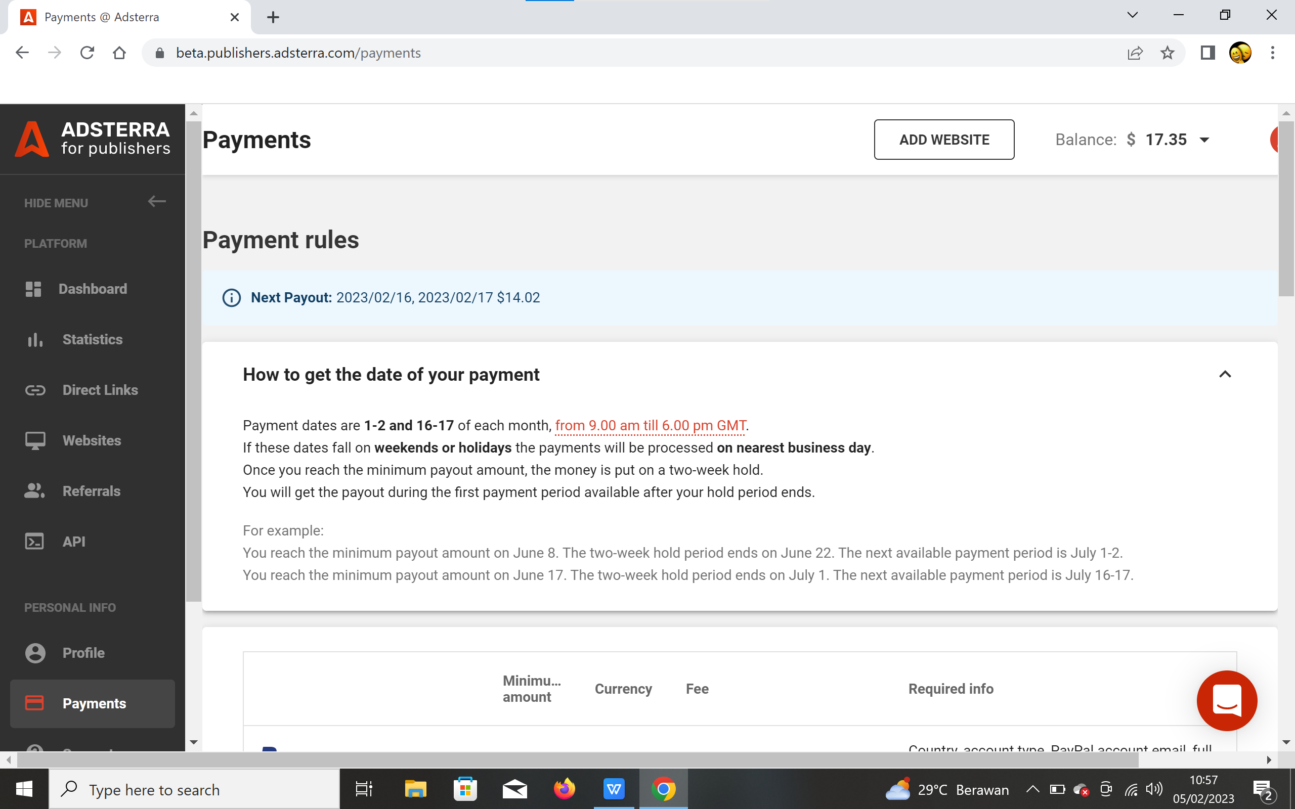 Cara Tarik Saldo Adsterra ke Dana