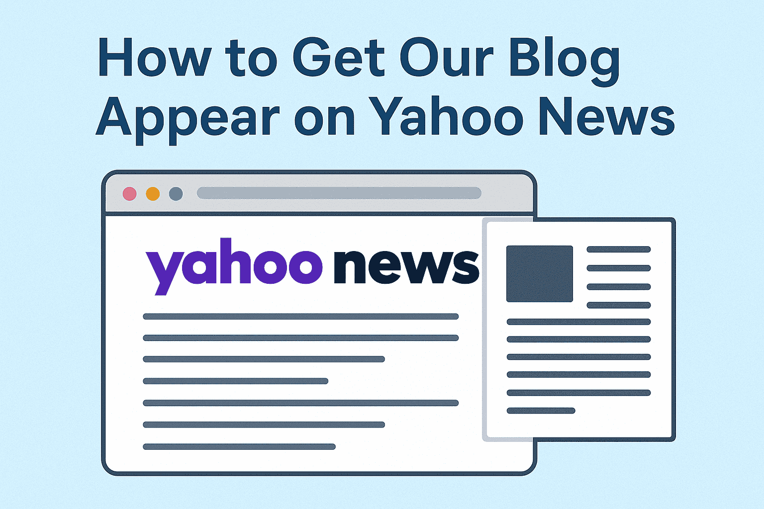 How to Get Our Blog Appear on Yahoo News